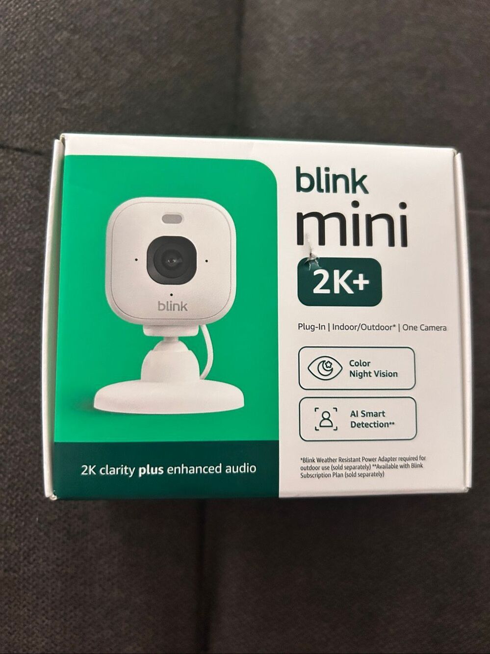 Blink mini 2k camera indoor night vision new in the box